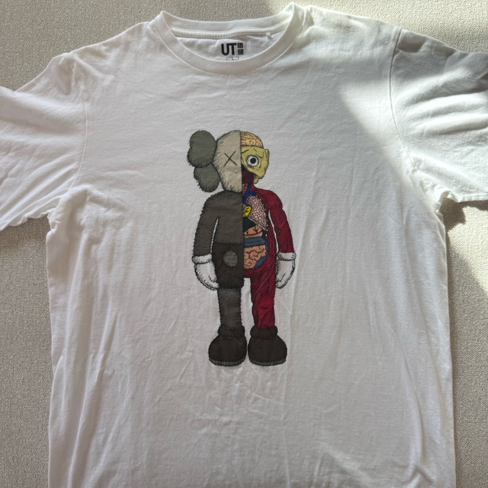 KAWS x Uniqlo White Graphic Tee